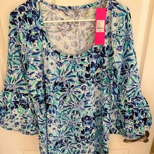 NWT L Carlile Dress in Iris Blue High Maintenance